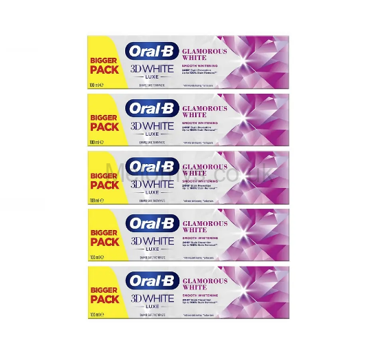 Picture of Oral-B 3D White Luxe Glamourous White Toothpaste 100ml - Pack of 5