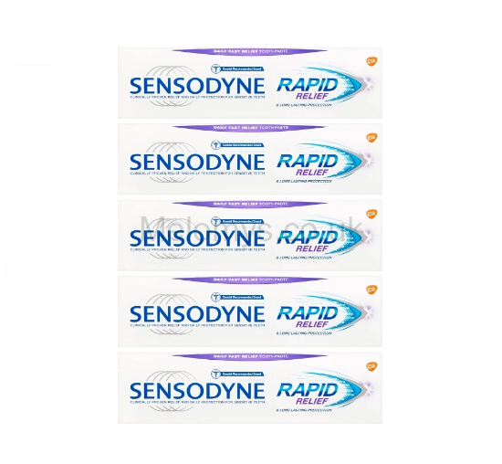 Picture of Sensodyne Rapid Relief Toothpaste 75ml - Pack of 5