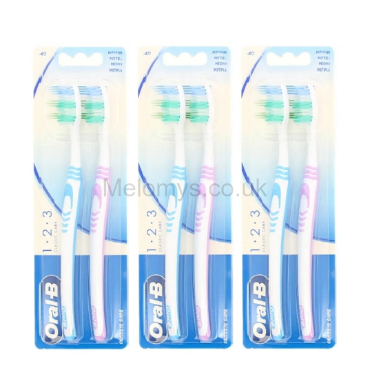 Picture of Oral-B 123 Care Medium Manual Toothbrush - Pack of 3 