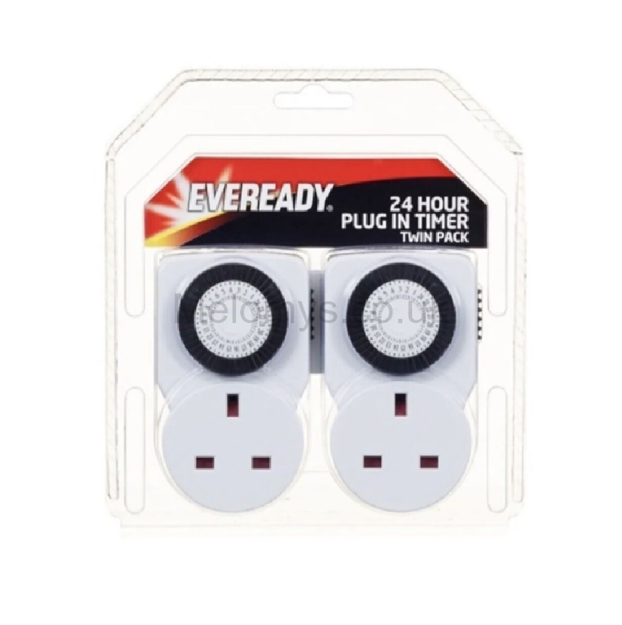 Melomys Eveready 24 hour PlugIn Timer Sockets Pack of 2
