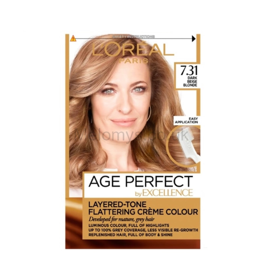 Picture of L'Oreal Excellence Age Perfect 7.31 Dark Beige Blonde Hair Dye