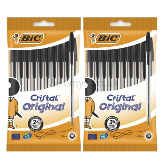 Picture of BIC Cristal Original 10 Black Pens - Pack of 2