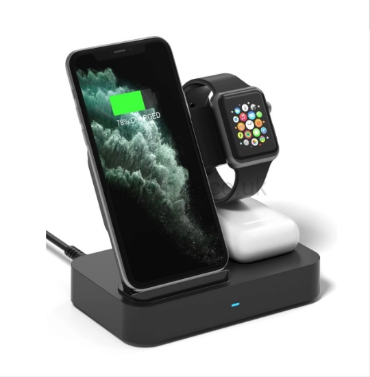 Picture of Goodmans 3 in 1 Wireless Charging Stand Black