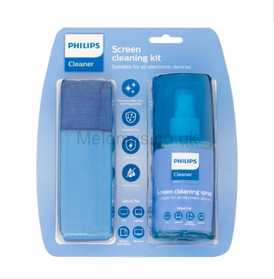 Picture of Philips Screen Cleaner Microfibre Cloth Cleaning Brush Laptop PC Tablet Phone