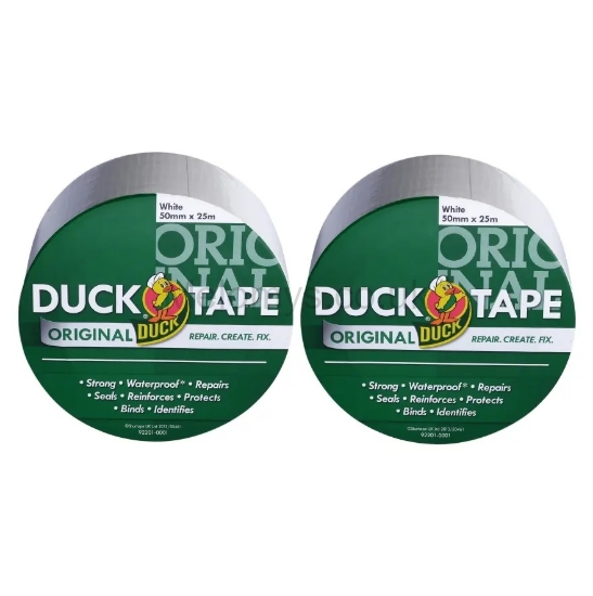 Picture of Duck Tape Original 50mm x 25m White - Pack Of 2