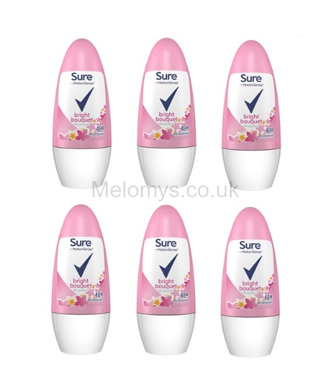 Picture of Sure Bright Bouquet Roll on Deodorant 50ml - Pack of 6