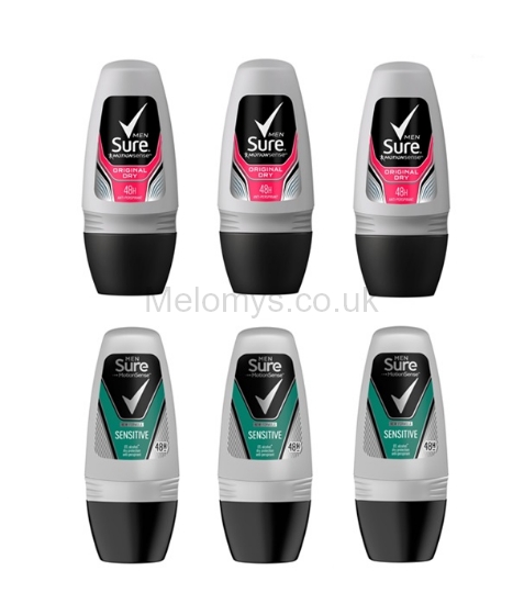 Picture of Sure Men Mix Roll On Deodorant 50ml - Pack of 6