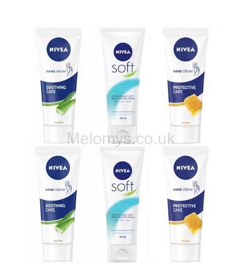 Picture of Nivea Mix Soft Hand & Body Creams 75ml - Pack of 6