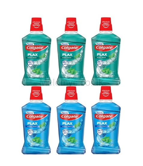 Picture of Colgate Plax Soft & Cool Mint Mouthwash 250ml - Pack 0f 6