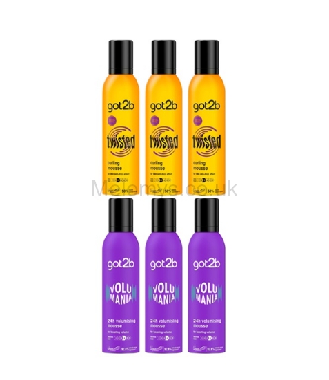 Picture of Schwarzkopf Got2b Twisted Curling & Volumaniac Mousse 250ml - Pack of 6