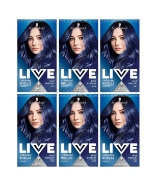 Picture of Schwarzkopf Live Blue Mercury U67 Urban Metallics Permanent Hair Dye - Pack of 6