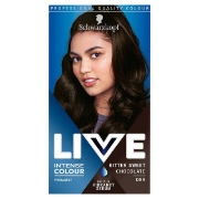 Picture of Schwarzkopf Live Bittersweet Chocolate 89 Brown Permanent Hair Dye - Pack of 6