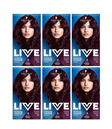 Picture of Schwarzkopf Live Intense Colour 87 Mystic Violet Hair Dye - Pack of 6