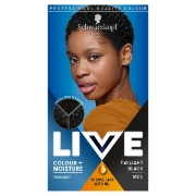 Picture of Schwarzkopf Live Colour + Moisture M01 Twilight Black Permanent Hair Dye - Pack of 6