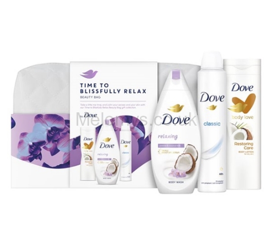 Picture of Dove Time to Blissfully Relax Beauty Bag Gift Set