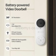 Picture of EZVIZ DB2 2K Video Doorbell Kit Battery-Powered Smart Motion Detection White