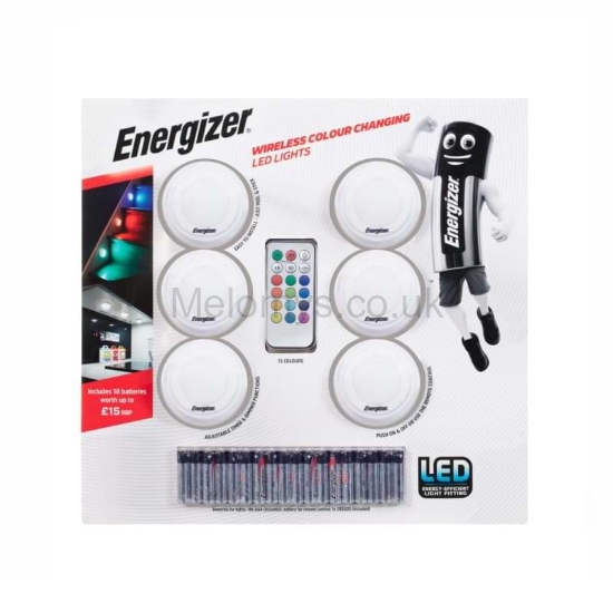 Picture of Energizer 6 Wireless RGB Colour Changing LED Lights 