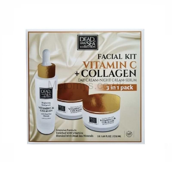 Picture of Dead Sea Collection Collagen Facial Kit + Vitamin C 3in1 